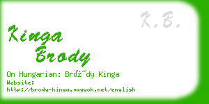 kinga brody business card